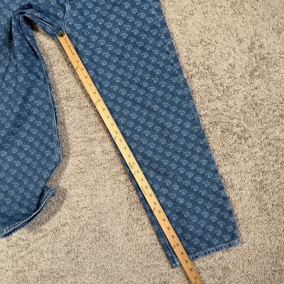 H&M Disney 100 X Monogram Jeans Loose Straight Leg Men 30X32 EUC Rare Light Wash - Picture 5 of 11